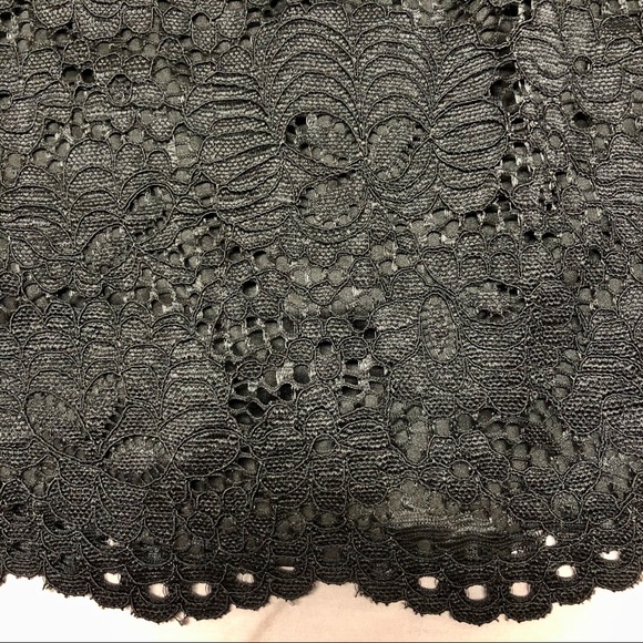 Adrianna Papell Mock Neck Lace Top Bell Sleeves - Picture 6 of 7